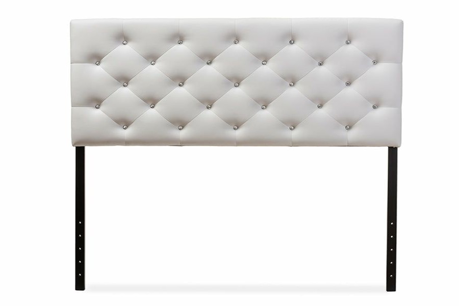 Upholstered Headboard * | Baxton Studio 100% Guarantee Vivana Modern And Contemporary Gabric Upholstered Button Tufted Full Size Headboard