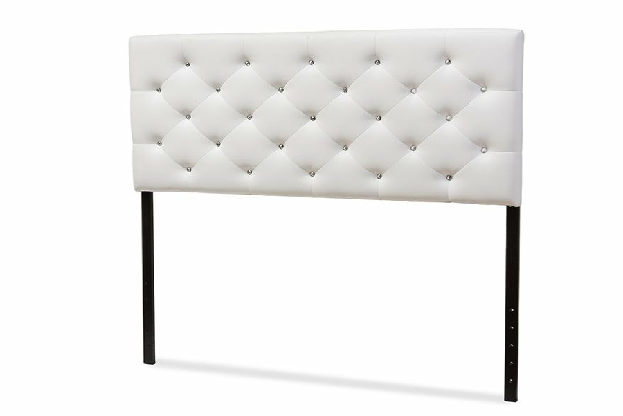 Upholstered Headboard * | Baxton Studio 100% Guarantee Vivana Modern And Contemporary Gabric Upholstered Button Tufted Full Size Headboard