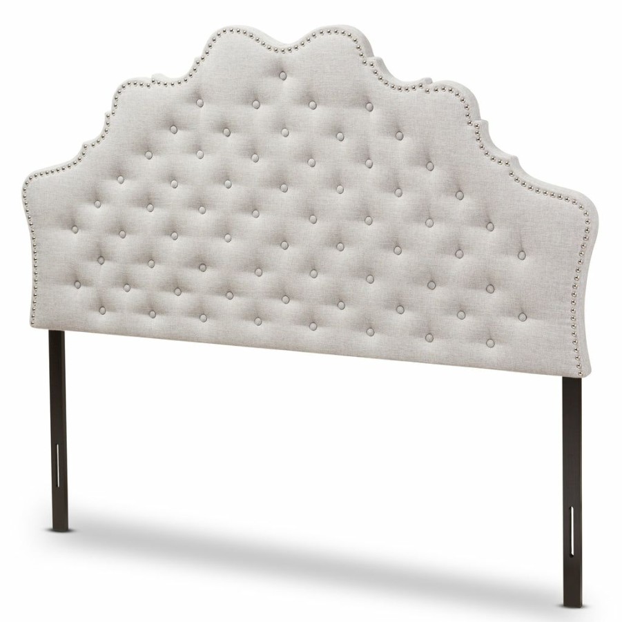 Upholstered Headboard * | Baxton Studio Online Discount Hilda Modern Contemporary Fabric King Size Headboard