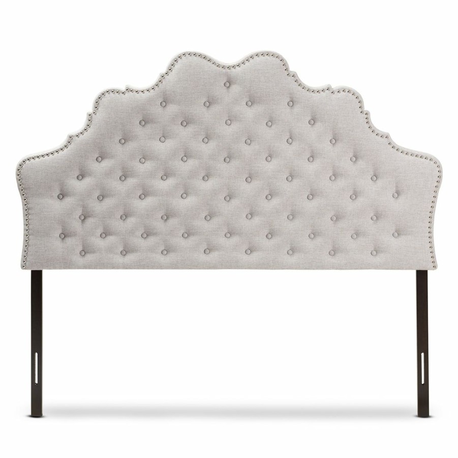 Upholstered Headboard * | Baxton Studio Online Discount Hilda Modern Contemporary Fabric King Size Headboard