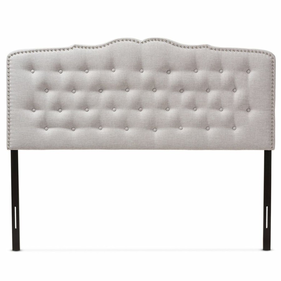 Upholstered Headboard * | Baxton Studio Reliable Quality Lucy Modern And Contemporary Greyish Beige Fabric Full Size Headboard