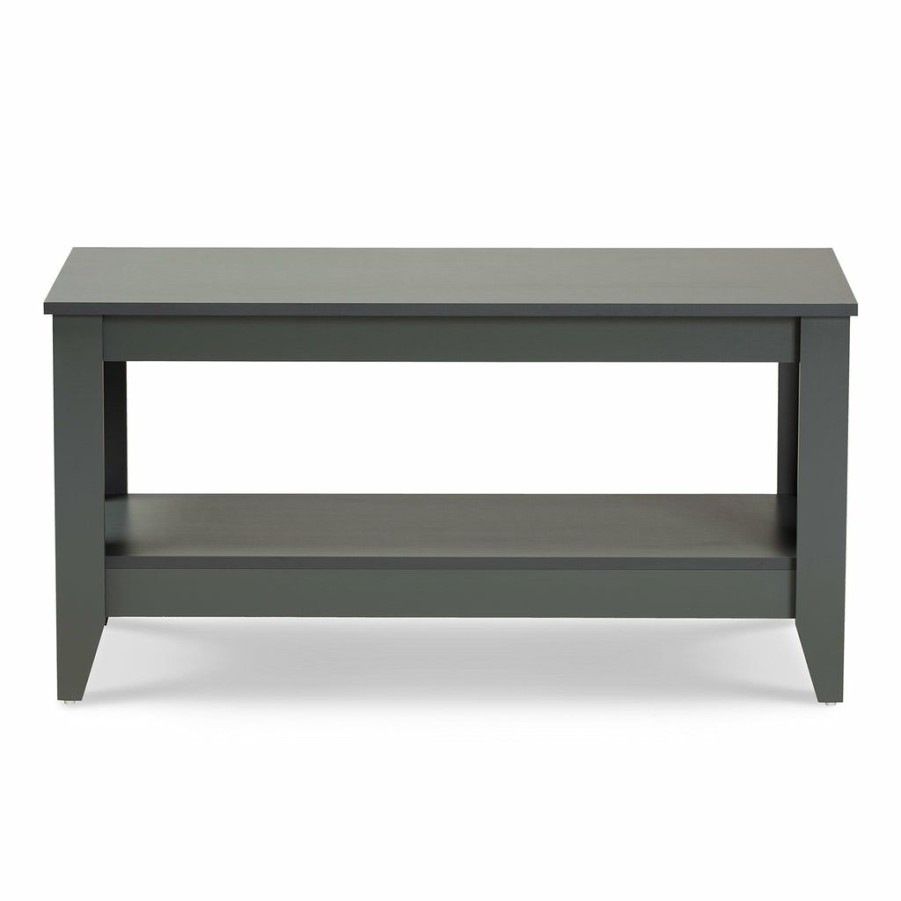 Drawer Table * | Baxton Studio Hot Selling Elada Modern And Contemporary Grey Finished Wood Coffee Table