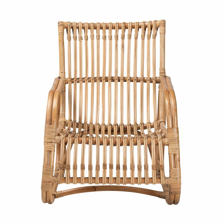 Chair * | Baxton Studio Top Sell Blanca Modern Bohemian Natural Rattan Accent Chair