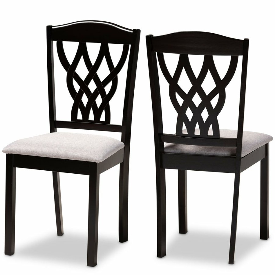 Dining Chair * | Baxton Studio Crazy Deals Delilah Modern And Contemporary Fabric Upholstered 2-Piece Dining Chair Set