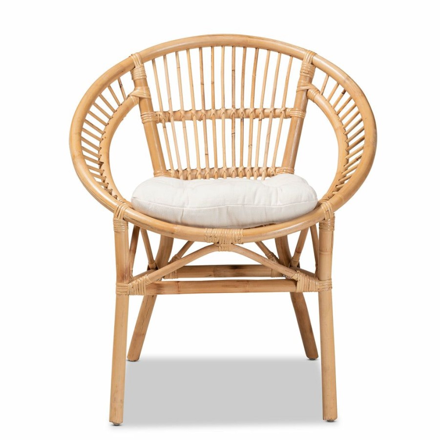 Dining Chair * | Baxton Studio Low Price Adrina Modern Bohemian Natural Brown Rattan Dining Chair