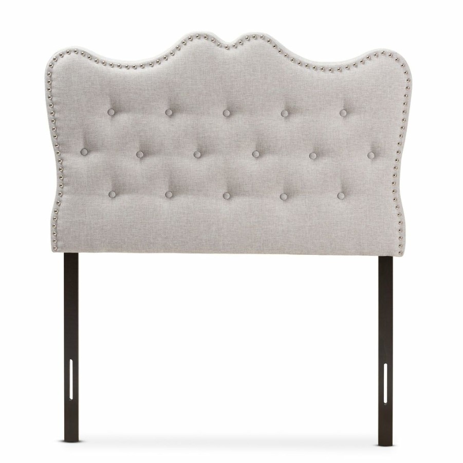 Upholstered Headboard * | Baxton Studio Best Price Emma Modern Contemporary Fabric Twin Size Headboard