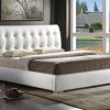 Upholstered Headboard * | Baxton Studio Typical Style Jeslyn White Modern Bed With Tufted Headboard King Size