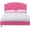 Bed * | Baxton Studio Best Price Canterbury Modern And Contemporary Hot Pink Faux Leather Queen Size Platform Bed