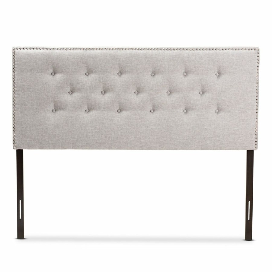 Upholstered Headboard * | Baxton Studio Cheap Windsore Modern Contemporary Fabric Full Size Headboard