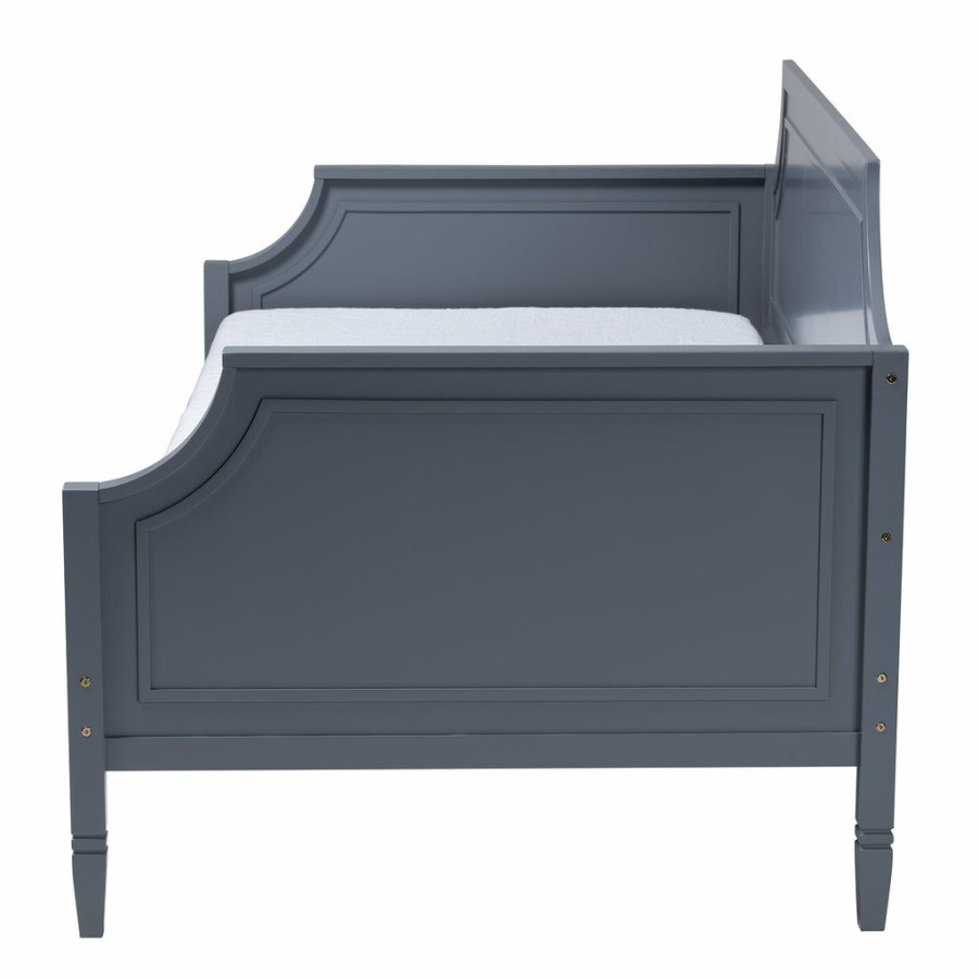 Bed * | Baxton Studio Cheap Mariana Classic And Traditional Finished Wood Full Size Daybed Grey