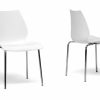 Dining Chair * | Baxton Studio 100% Guarantee Overlea White Plastic Modern Dining Chair (Set Of 2)