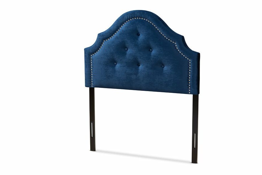 Upholstered Headboard * | Baxton Studio Low Price Cora Modern And Contemporary Royal Blue Velvet Fabric Upholstered Twin Size Headboard