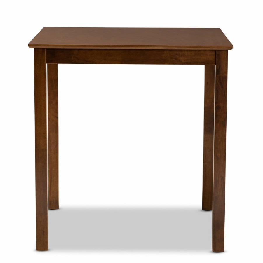 Drawer Table * | Baxton Studio Bestsellers Lenoir Modern And Contemporary Walnut Brown Finished Wood Counter Height Pub Table