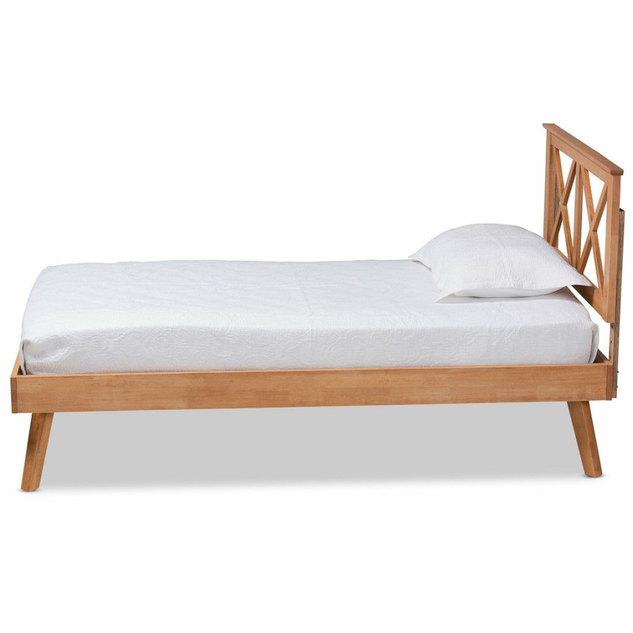 Bed * | Baxton Studio Top Sell Galvin Modern And Contemporary Finished Wood Platform Bed Brown