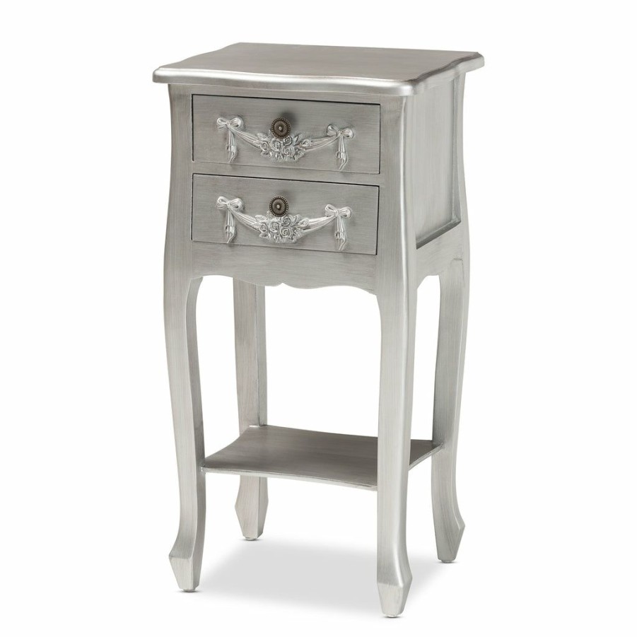 Nightstand * | Baxton Studio Cheap Eliya Classic And Traditional Finished Wood 2-Drawer Nightstand