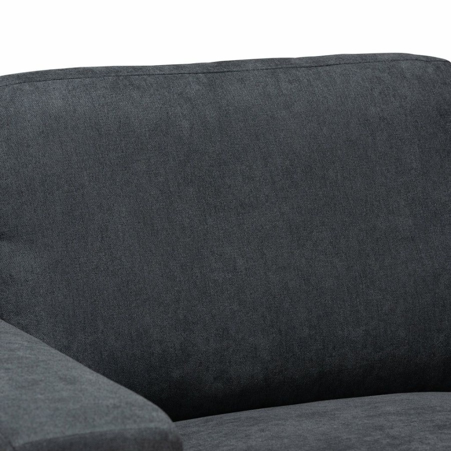 Sofa * | Baxton Studio Top Sell Nevin Modern Contemporary Fabric Upholstered Sectional Sofa