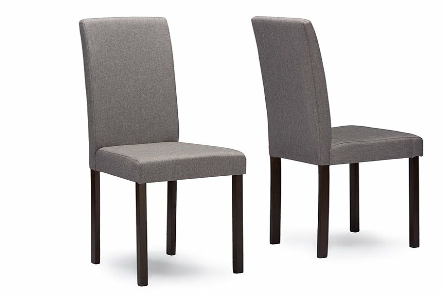 Dining Chair * | Baxton Studio Discount Andrew Contempoary Fabric Dining Chair (Set Of 2)