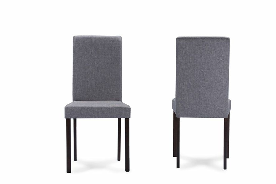 Dining Chair * | Baxton Studio Discount Andrew Contempoary Fabric Dining Chair (Set Of 2)