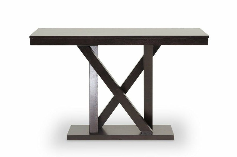 Sofa * | Baxton Studio Online Discount Everdon Dark Brown Modern Sofa Table