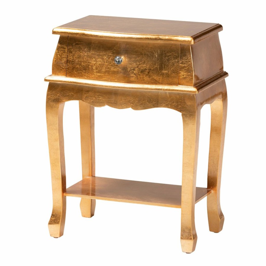 Nightstand * | Baxton Studio Attractive Harriet Classic And Traditional Finished Wood 1-Drawer Nightstand