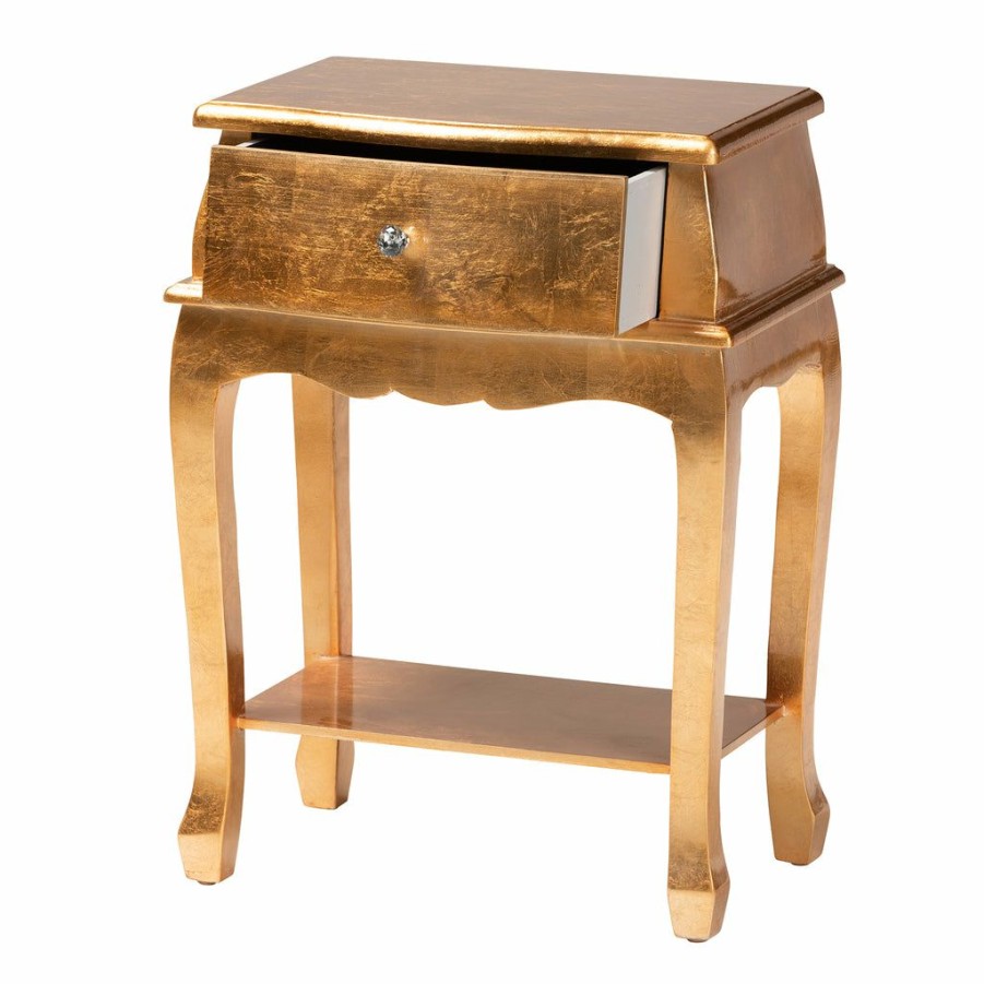 Nightstand * | Baxton Studio Attractive Harriet Classic And Traditional Finished Wood 1-Drawer Nightstand