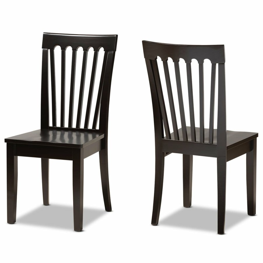 Dining Chair * | Baxton Studio Fashion Minette Modern And Contemporary Transitional Finished Wood 2-Piece Dining Chair Set