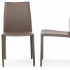 Dining Chair * | Baxton Studio 100% Guarantee Rockford Modern And Contemporary Taupe Bonded Leather Upholstered Dining Chair (Set Of 2)