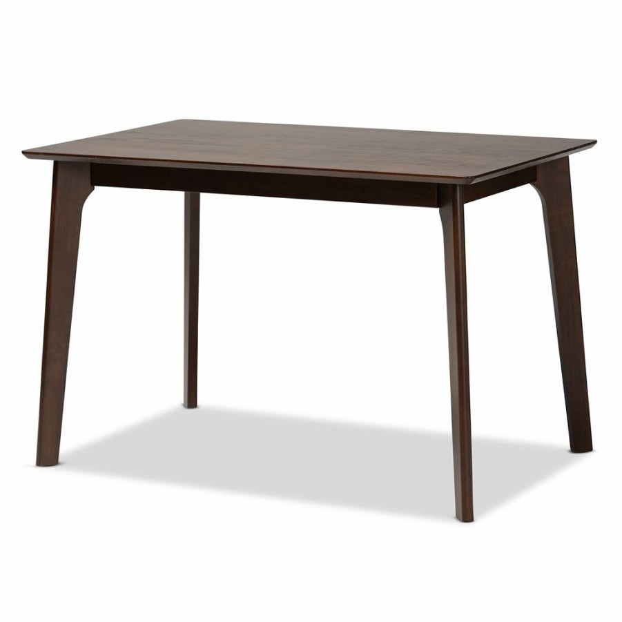 Drawer Table * | Baxton Studio Typical Style Seneca Modern And Contemporary Dark Brown Finished Wood Dining Table