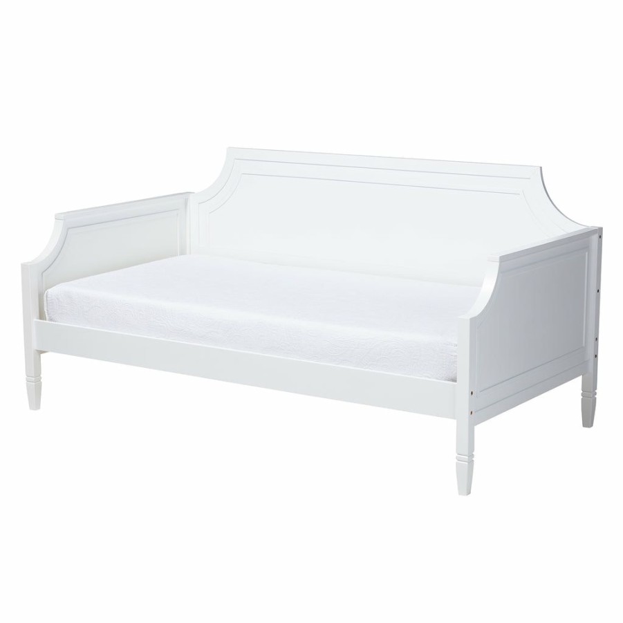 Bed * | Baxton Studio Reliable Quality Mariana Classic And Traditional Finished Wood Full Size Daybed White