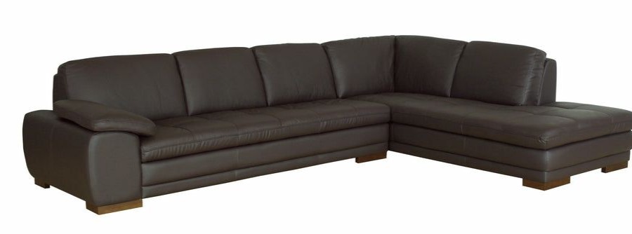 Sofa * | Baxton Studio High Quality Diana Dark Brown Sofa/Chaise Sectional