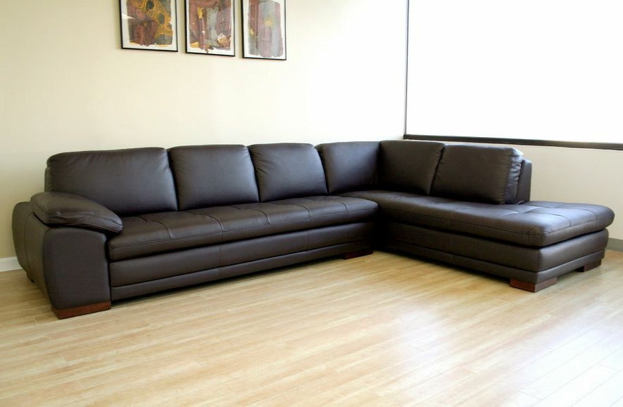 Sofa * | Baxton Studio High Quality Diana Dark Brown Sofa/Chaise Sectional