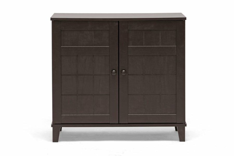 Shoe Cabinet * | Baxton Studio Low Price Glidden Wood Modern Shoe Cabinet