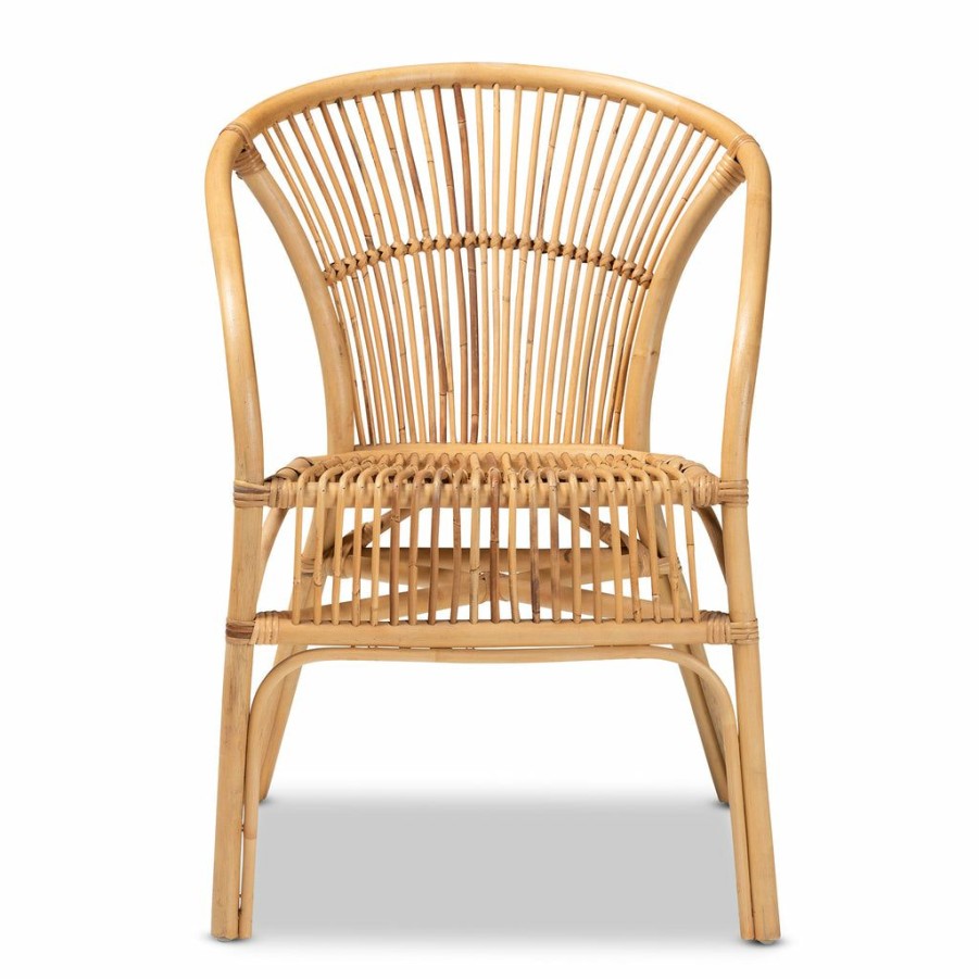 Dining Chair * | Baxton Studio Cheap Murai Modern Bohemian Natural Brown Rattan Dining Chair